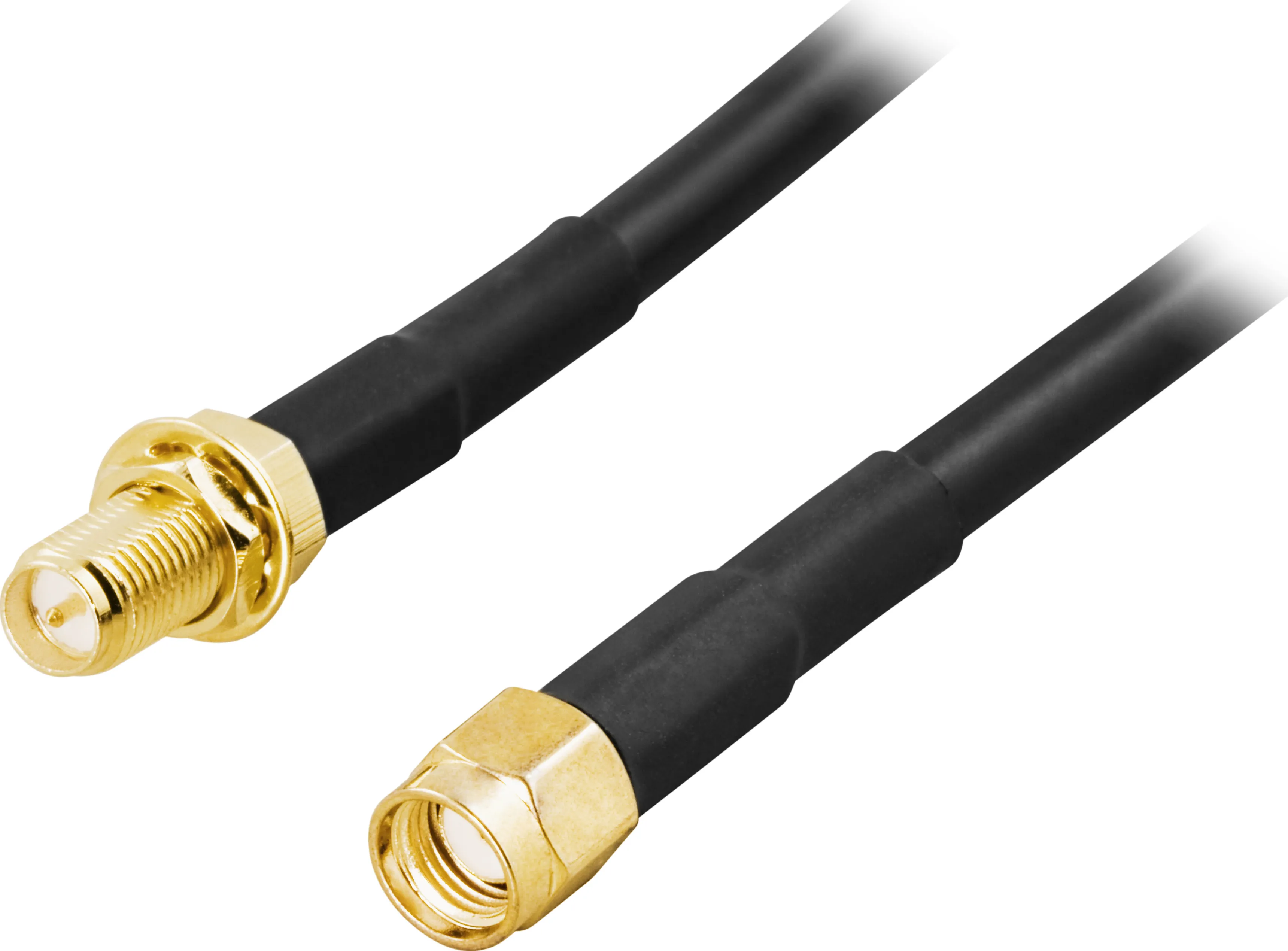 DELTACO SMA-FM200 - Antenna extension cable, 2 m, Black