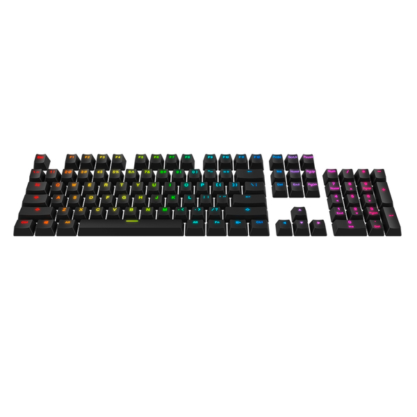 SilentiumPC Gear Keycap Set KC104 Black DBL Shot PBT