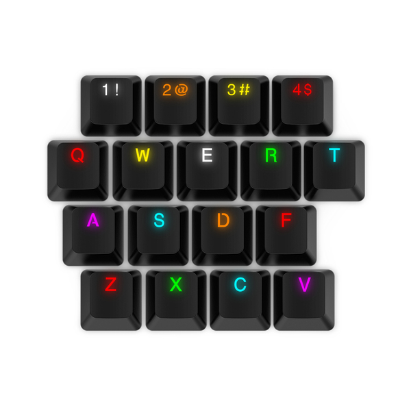 SilentiumPC Gear Keycap Set KC104 Black DBL Shot PBT