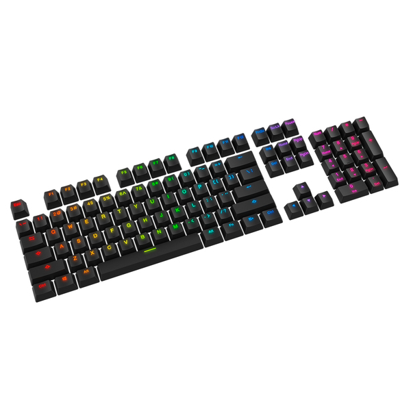 SilentiumPC Gear Keycap Set KC104 Black DBL Shot PBT