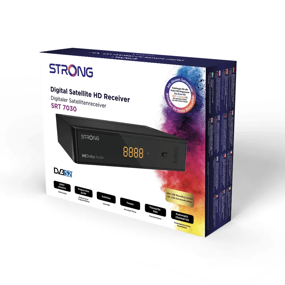 Strong SRT7030 Free-To-Air DVB-S satellit TV-box