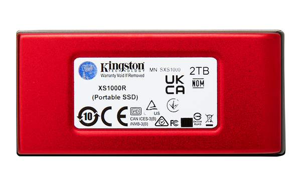 Kingston XS1000 2 Tt USB-C -ulkoinen SSD, Punainen