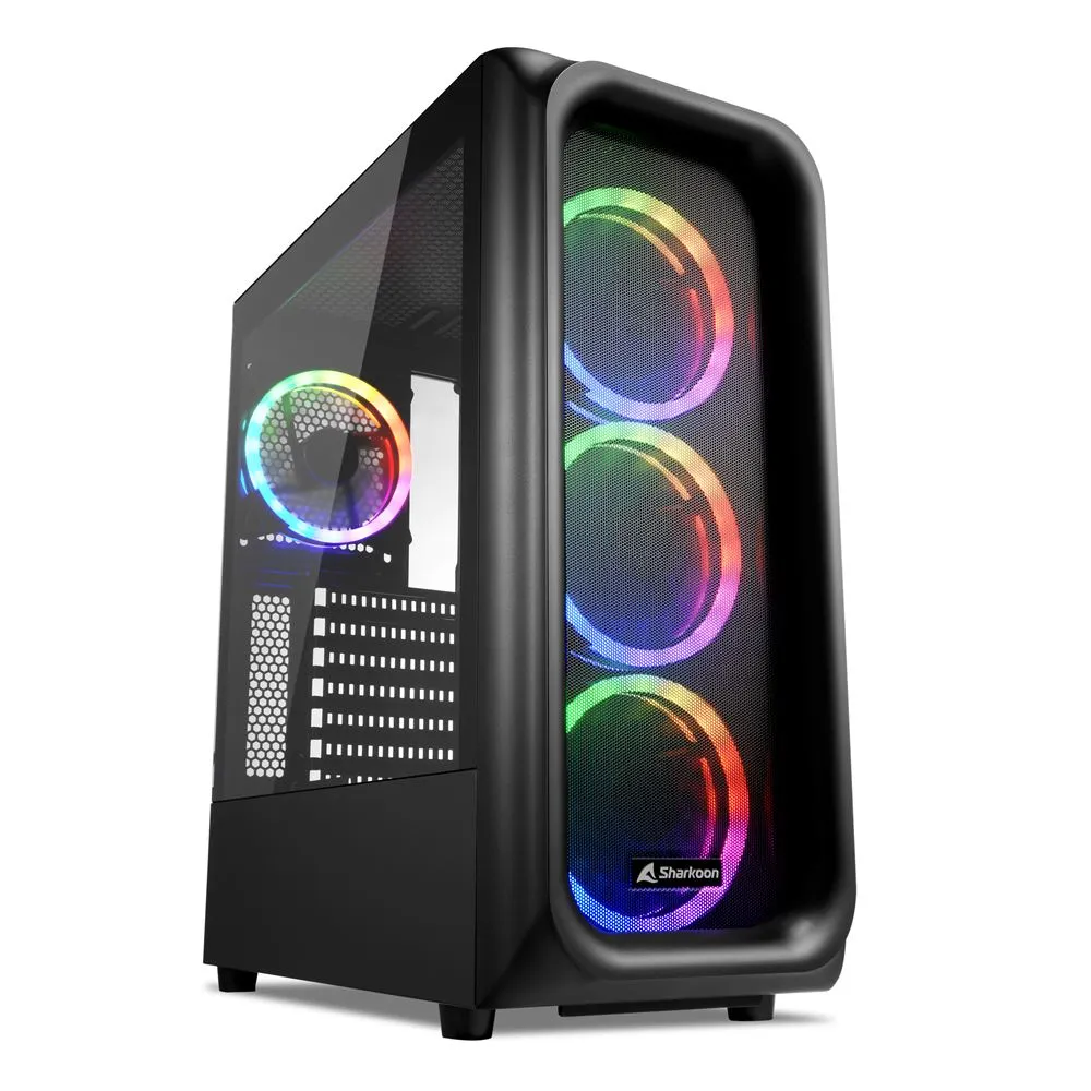 Sharkoon TK5M RGB Midi-Tower Case with window, Black