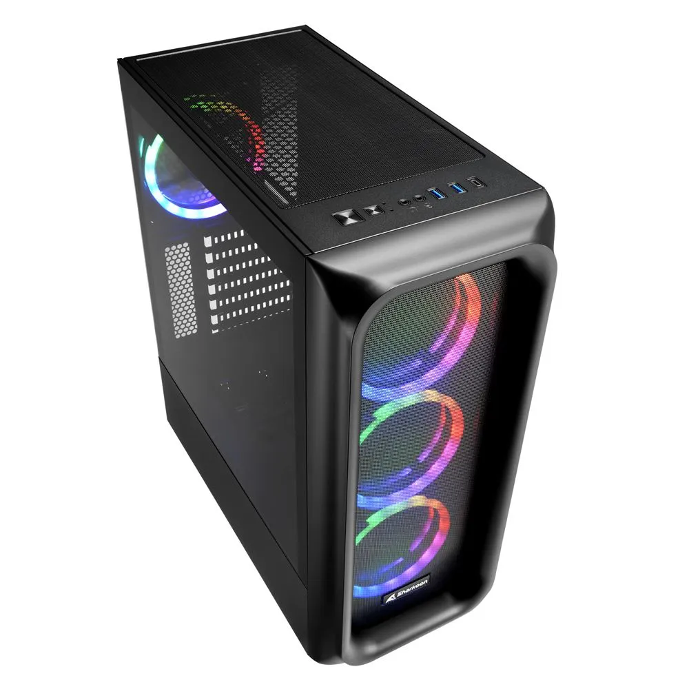 Sharkoon TK5M RGB Midi-Tower Case with window, Black