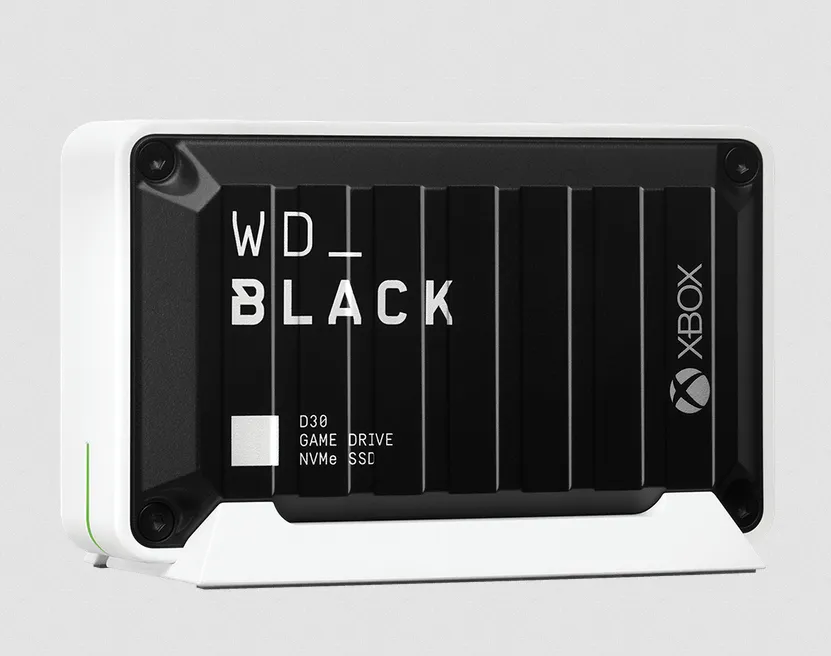 Western Digital WD_BLACK D30 2 TB extern SSD med USB-C, portabel, f&ouml;r Xbox Series X|S, svart