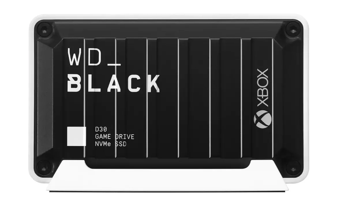 Western Digital WD_BLACK D30 2 TB extern SSD med USB-C, portabel, f&ouml;r Xbox Series X|S, svart