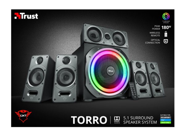 Trust GXT 698 Torro RGB-Illuminated 5.1 Speaker Set