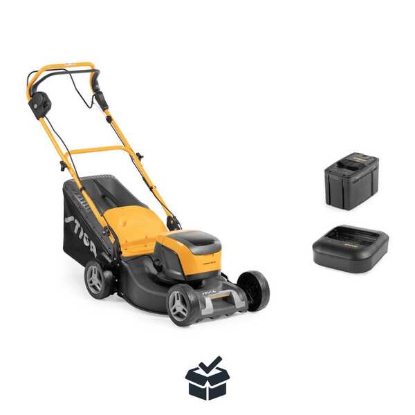 STIGA Collector 48 S AE Kit Itsevet&auml;v&auml; akkuruohonleikkuri 48 V 5 Ah 460 mm