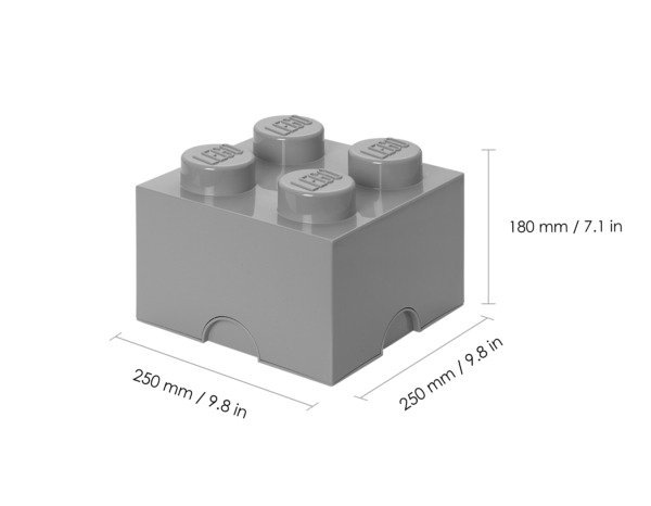 Room Copenhagen LEGO Storage Brick 4 grey - RC40031740