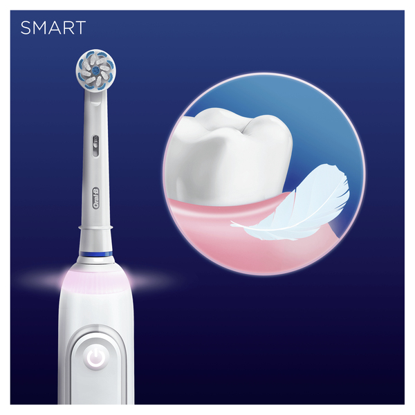 Oral-B SMART SENSITIVE - s&auml;hk&ouml;hammasharja, Hopea, Valkoinen
