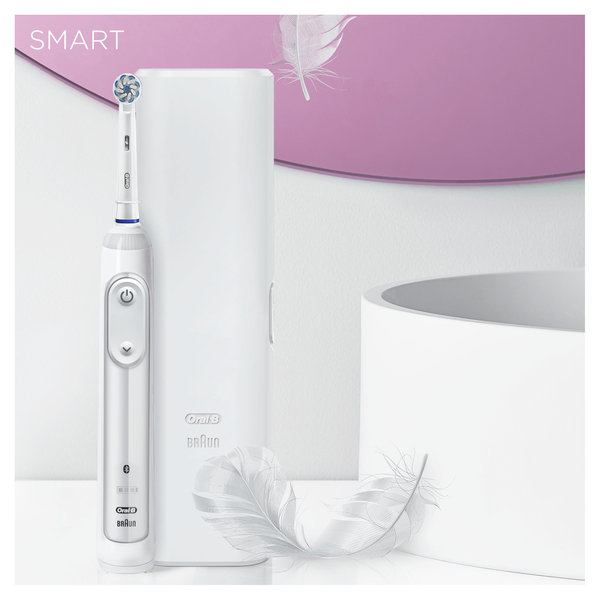 Oral-B SMART SENSITIVE - s&auml;hk&ouml;hammasharja, Hopea, Valkoinen