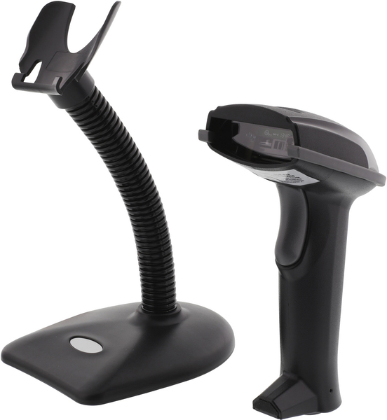 Viivakoodinlukija, jossa CCD-tekniikka, 1D, USB, IP42, musta
