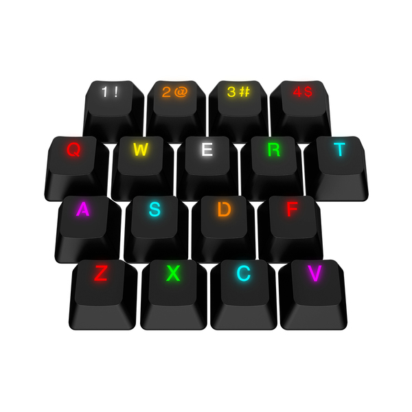 SilentiumPC Gear Keycap Set KC104 Black DBL Shot PBT