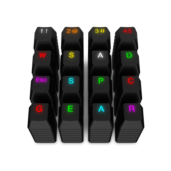 SilentiumPC Gear Keycap Set KC104 Black DBL Shot PBT