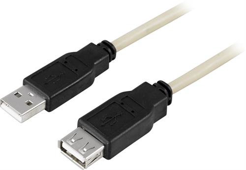 DELTACO USB 2.0 kabel Typ A hane - Typ A hona 1m