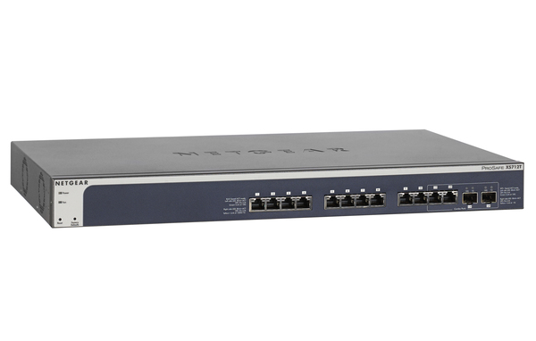 NETGEAR XS712T - V2 - kytkin - L2+ - smart - 12 x 10GBase-T + 2 x jaettu 10 Gigabit SFP+ - r&auml;kkiin asennettava