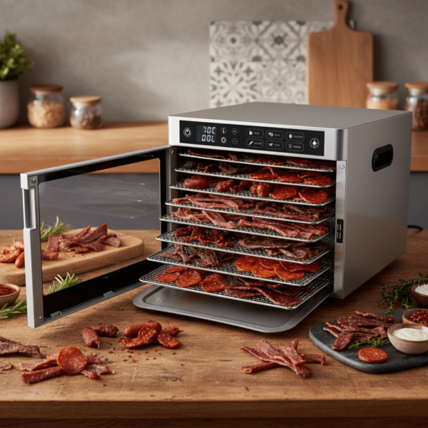 Steba ED 80 Steel Deluxe -kasvikuivuri, 500 W, Ruostumaton ter&auml;s / harmaa