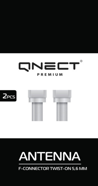 Antenna F-connector Twist-on for 5.6mm cable 2 pcs
