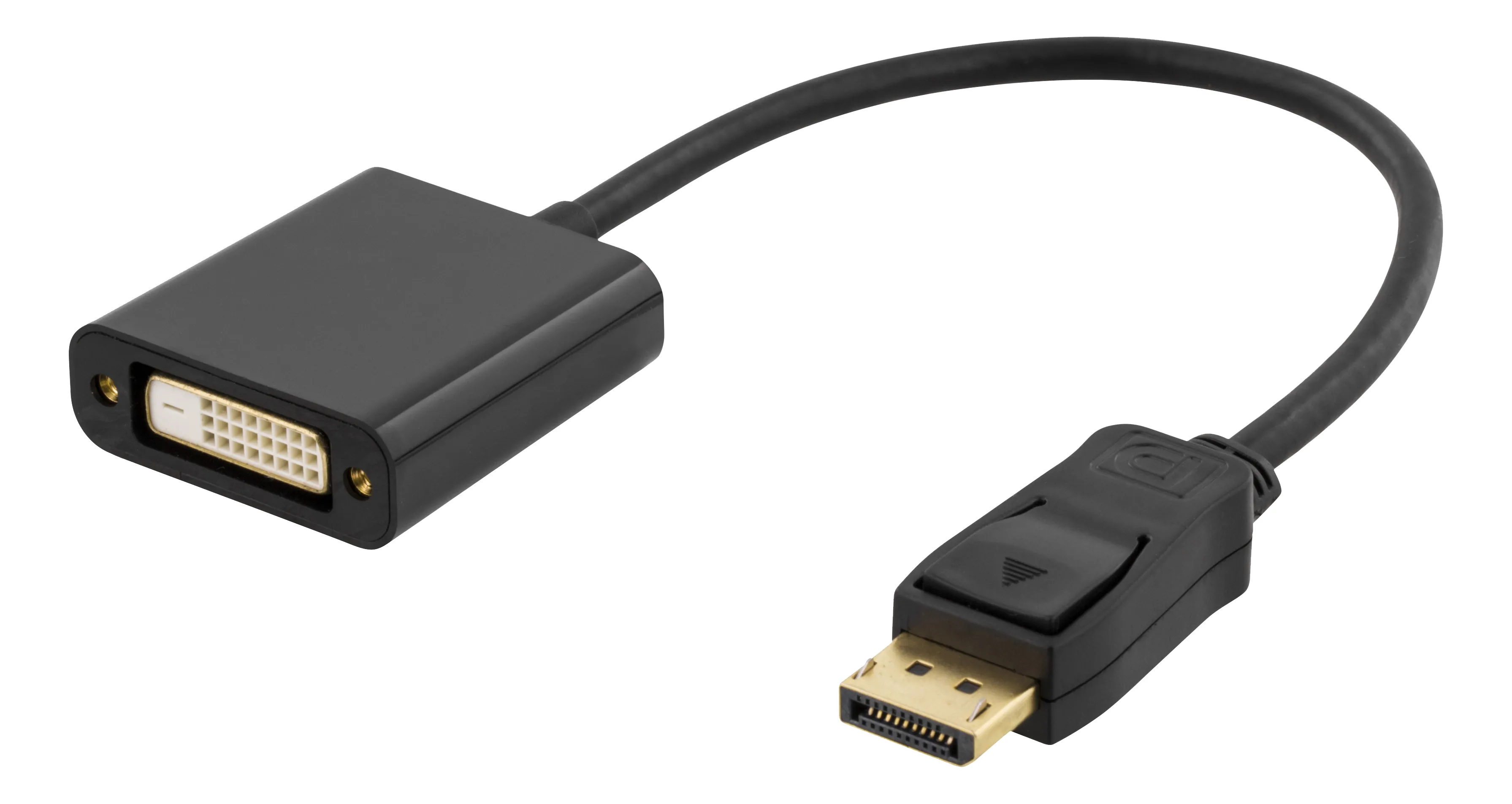 Deltaco DisplayPort  - DVI-D Single Link adapter, 0.2m, black