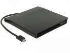 DE-LOCK Externt kabinett för smala diskläsare, 5,25", SATA, USB Typ-C,