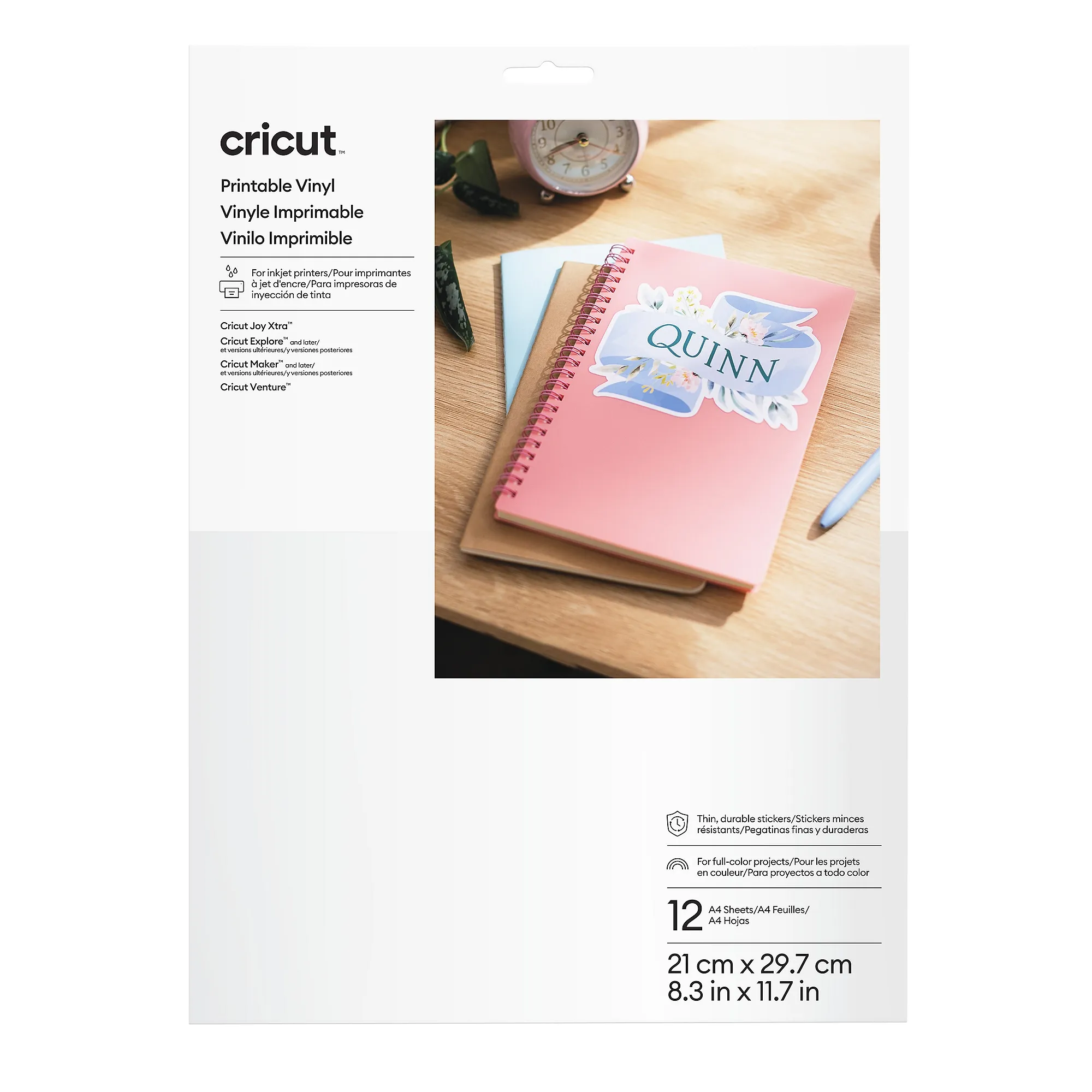 Cricut Joy Xtra Printable Vinyl White 12-pack A4