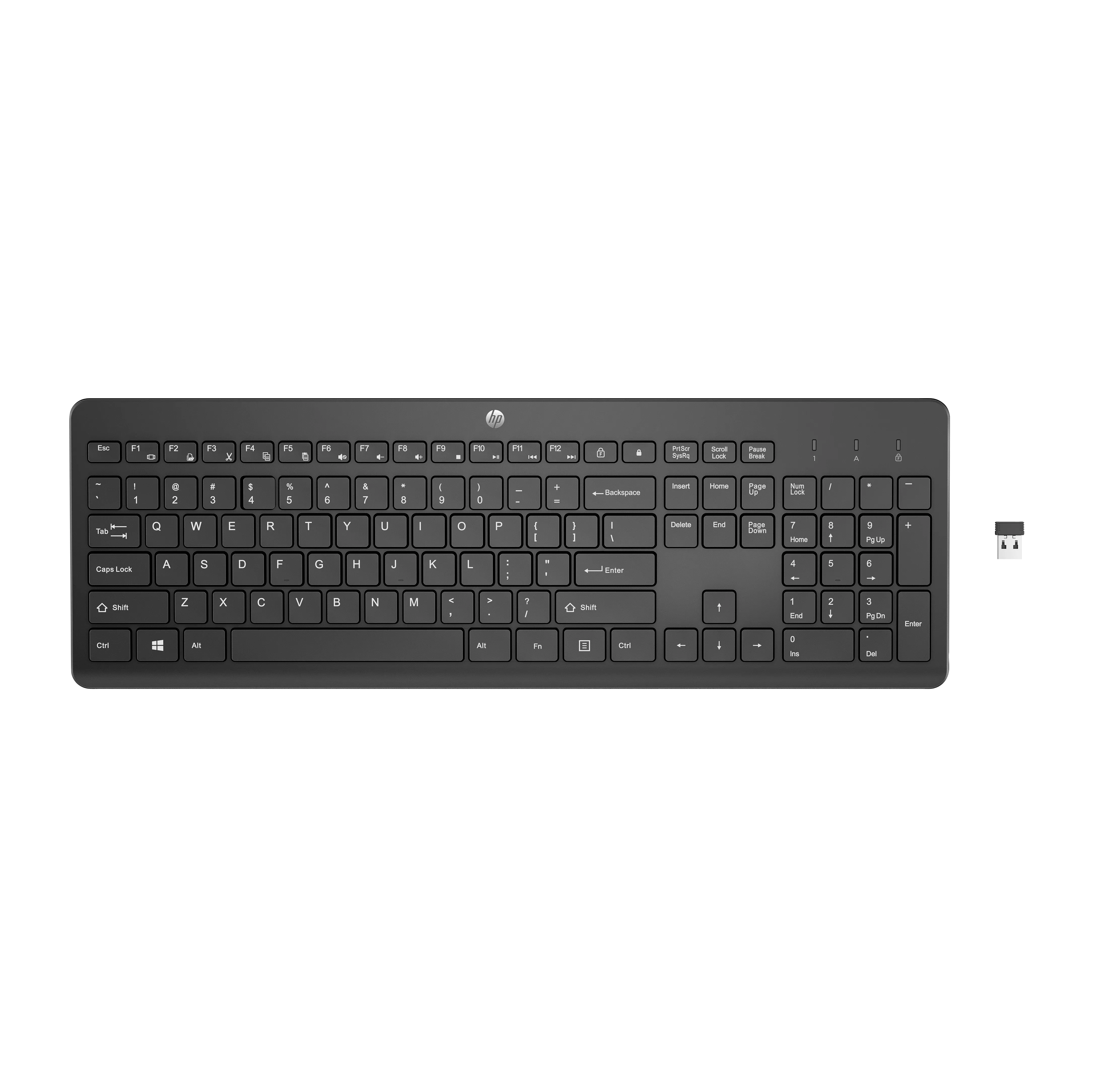HP 230 Wireless Keyboard, Black - Nordic (Consumer)