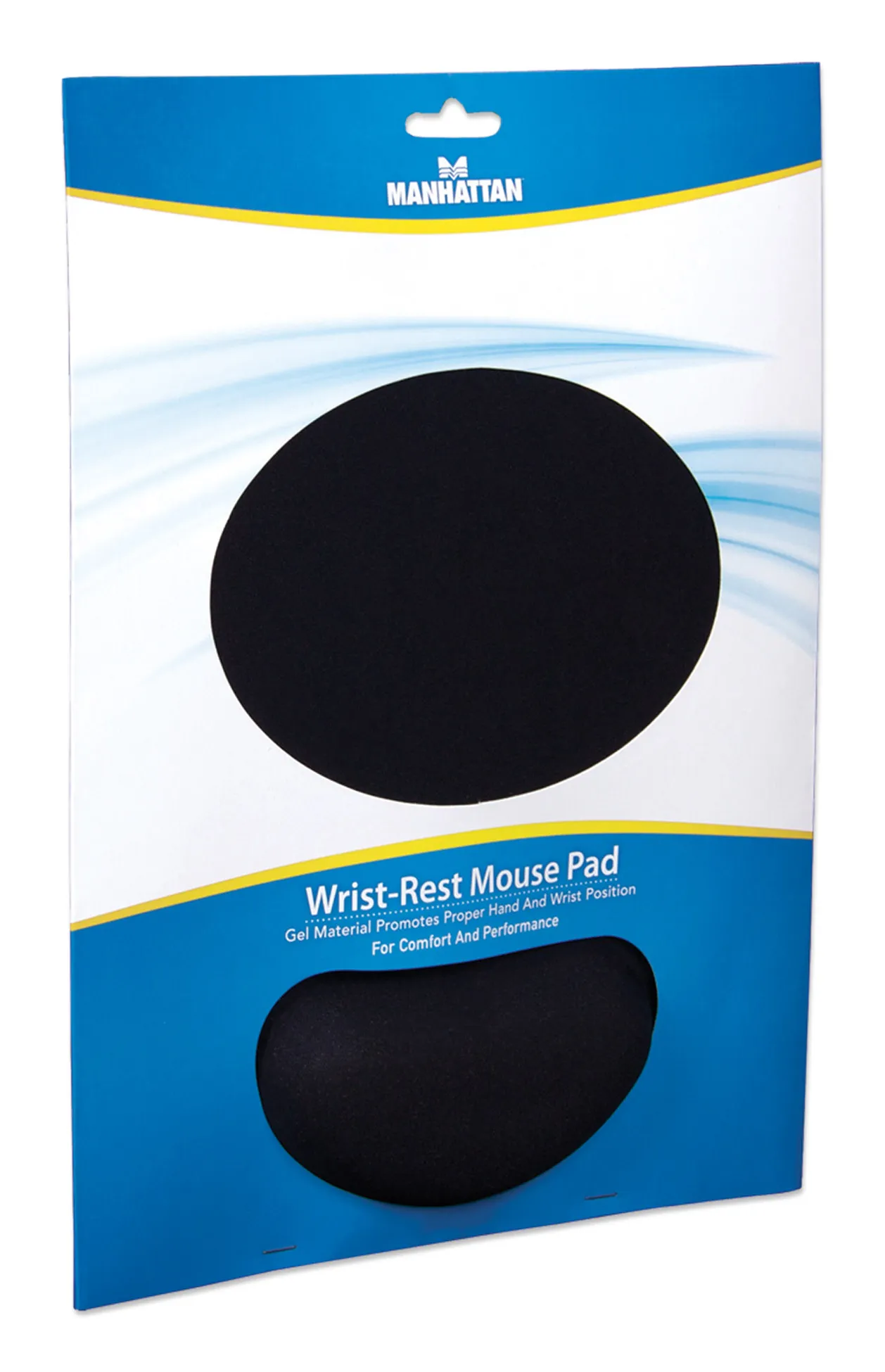 Manhattan - musmatta med handledsst&ouml;d, 203x240 mm, Svart