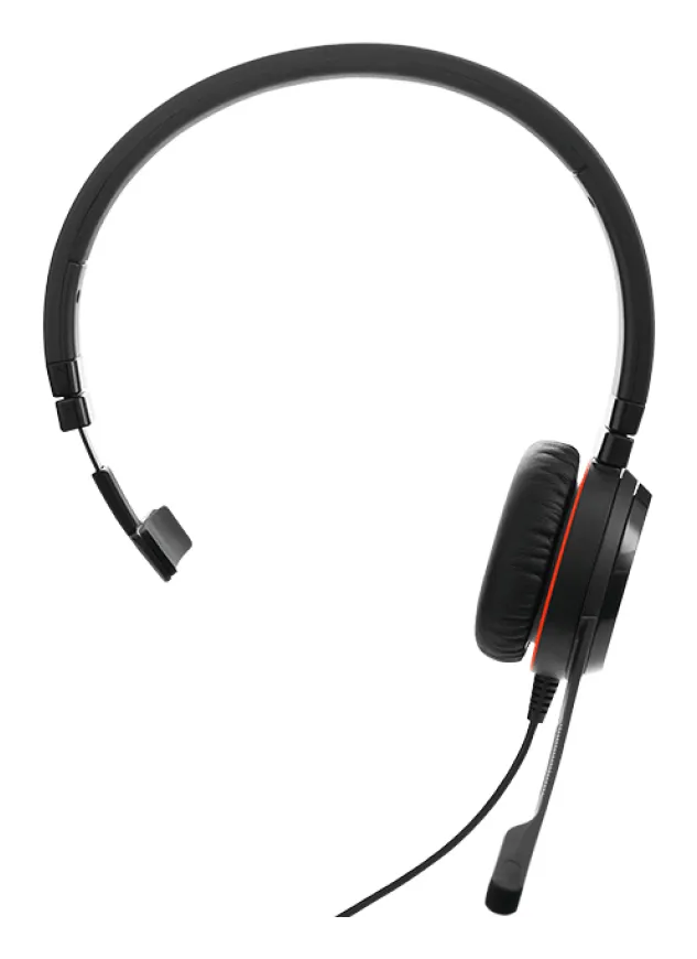 Jabra Evolve 30 II UC Mono Headset with USB-A/C adapters, Black