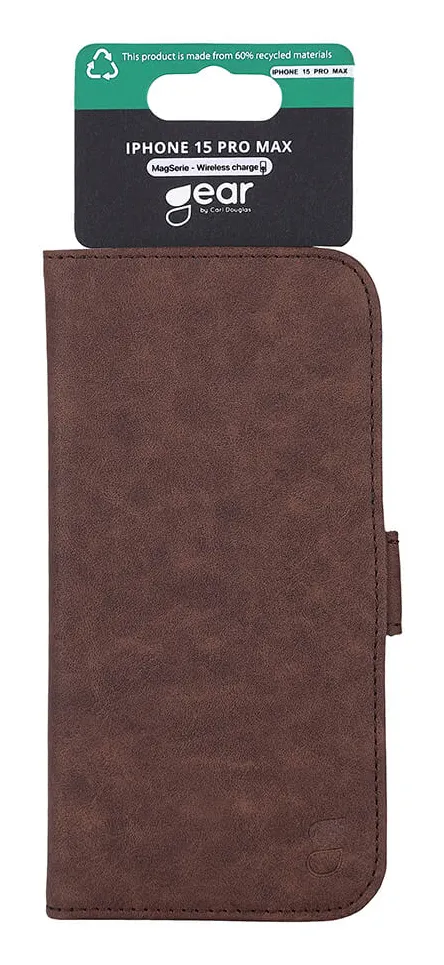 GEAR Wallet MagSeries, iPhone 15 Pro Max - Wallet Case, Brown
