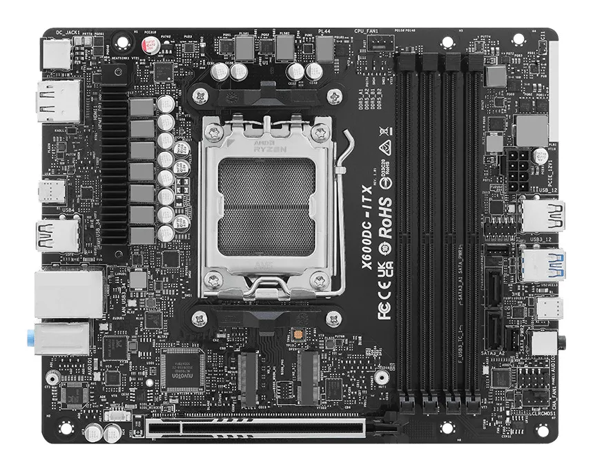 ASRock DeskSlim X600 -minitietokonerunko, musta