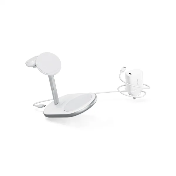 Epico 3in1 MagSafe Charging Stand - Charging 15W Type G - white