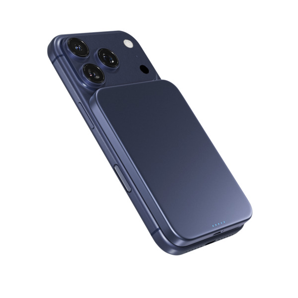 Epico UltraPack Qi2 Slim 5000mAh Alu Mag+ Wireless Power Bank EM51 Wireless Charging 15W for iPhone and Android, Deep Blue