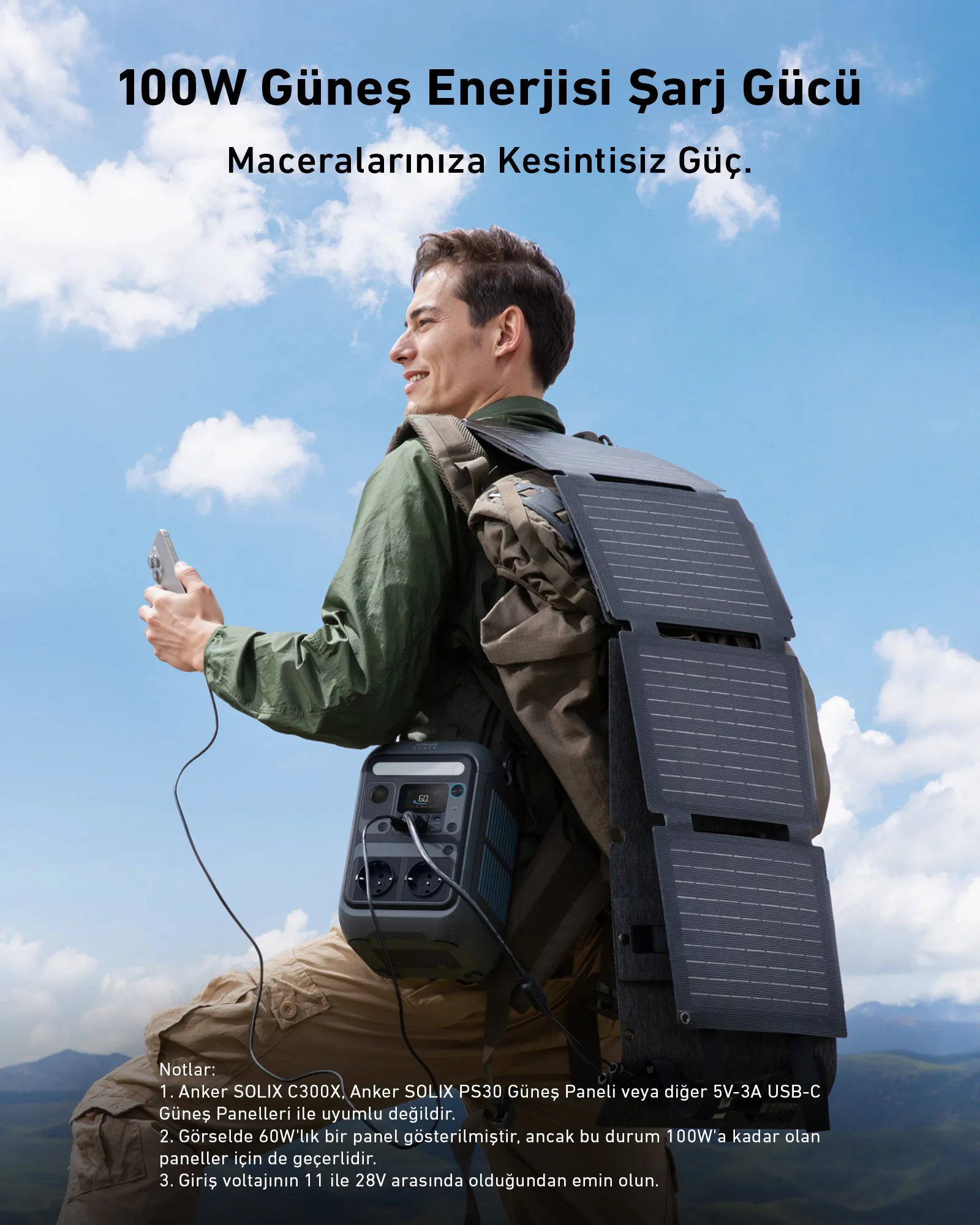 Anker SOLIX C300X 90000 mAh - b&auml;rbar laddningsstation 7 - (LiFePO4)