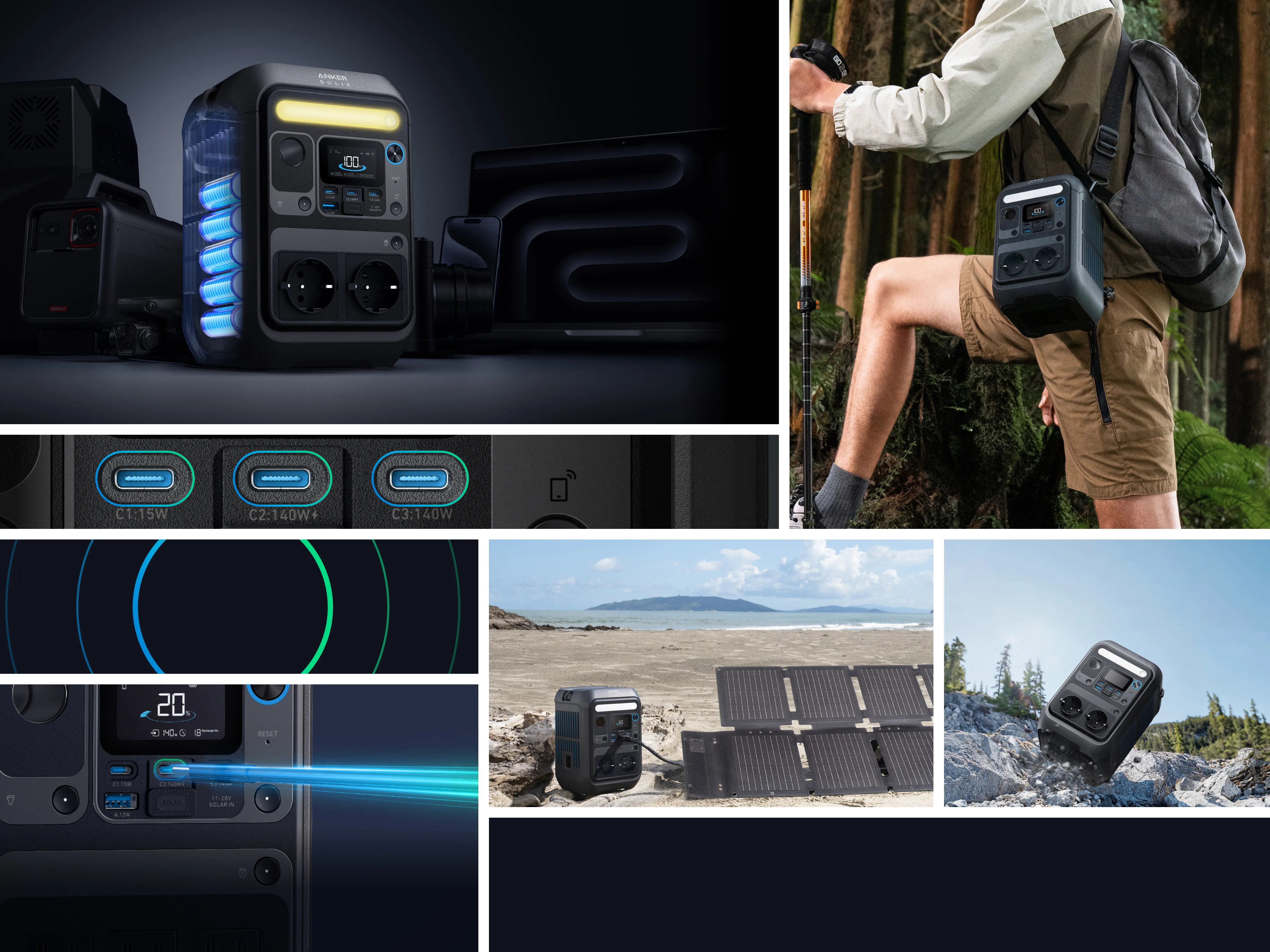 Anker SOLIX C300X 90000 mAh - bärbar laddningsstation 7 - (LiFePO4)