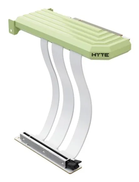 HYTE PCIe 5.0 Hyper Riser riserkabel f&ouml;r grafikkort, 200 mm, Matcha Milk