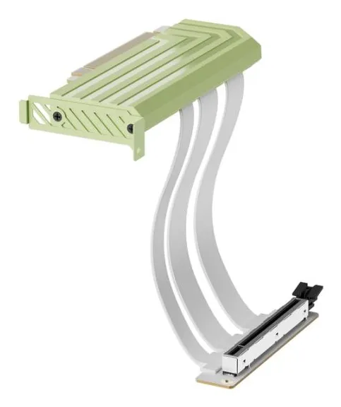 HYTE PCIe 5.0 Hyper Riser riserkabel f&ouml;r grafikkort, 200 mm, Matcha Milk