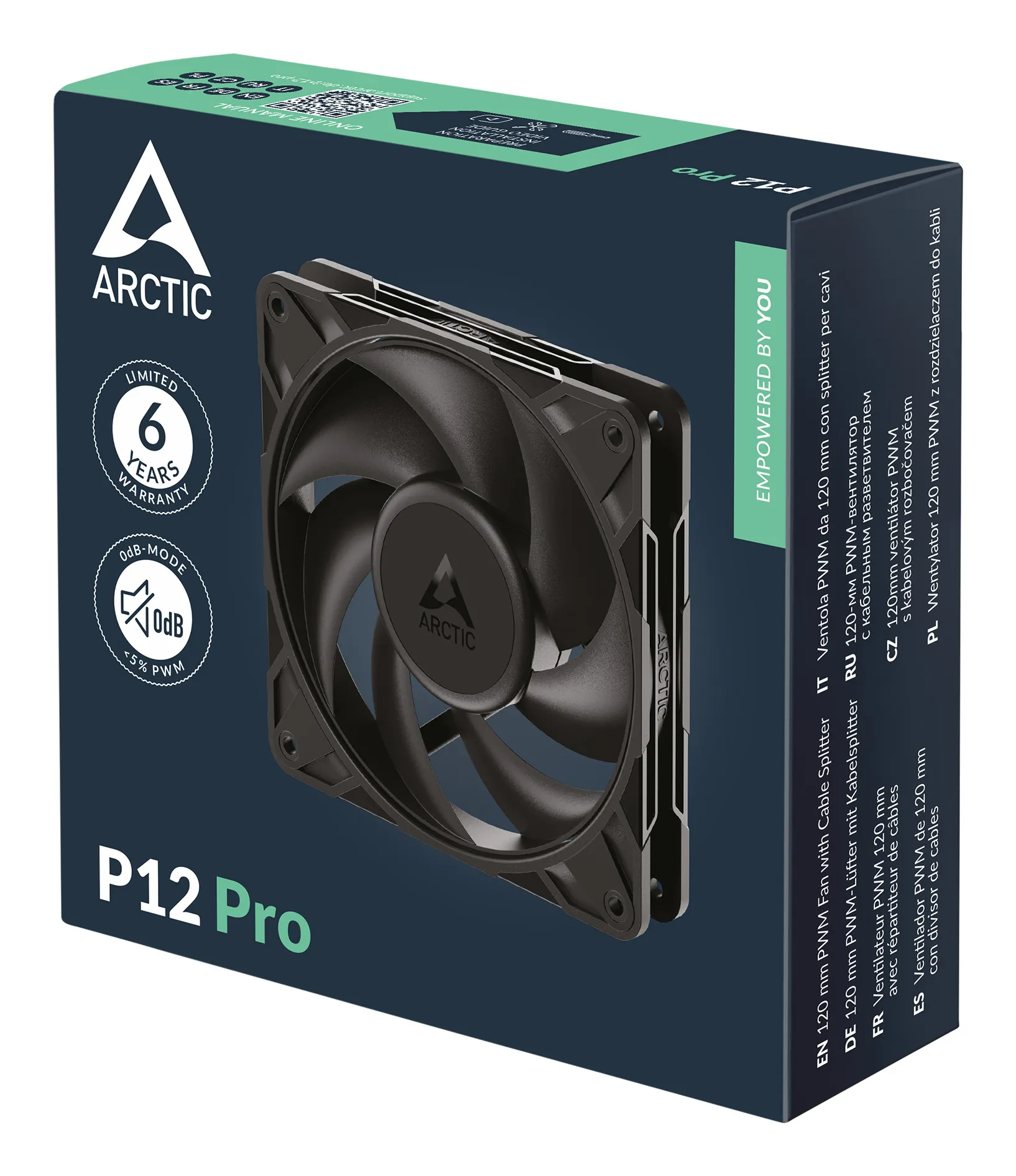 Arctic P12 Pro PWM 120mm - case fan, Black