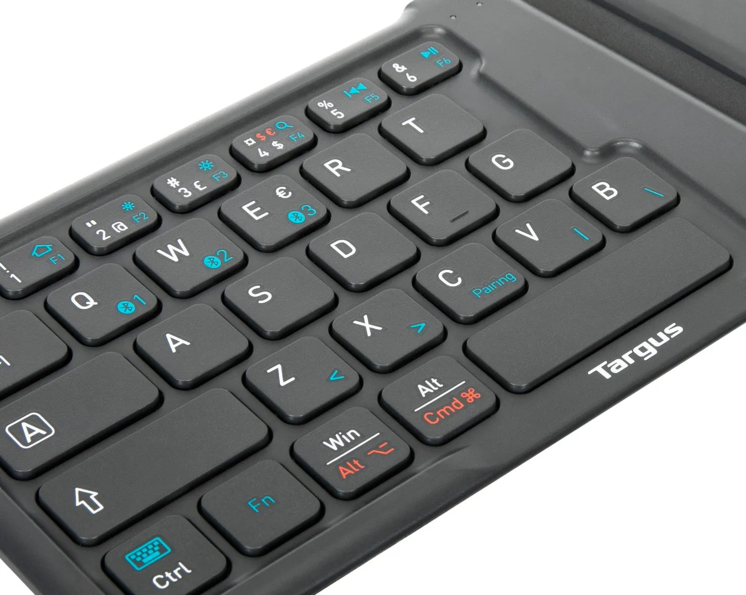 Targus Antimikrobinen taitettava Bluetooth -langaton ergonominen n&auml;pp&auml;imist&ouml;, musta