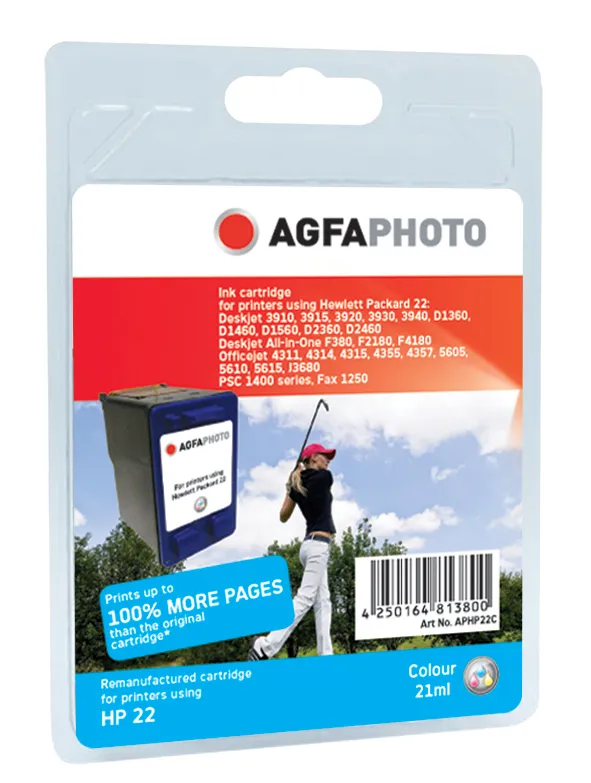 AgfaPhoto APHP22C Extra Life -mustekasetti, 5 ml, v&auml;ri