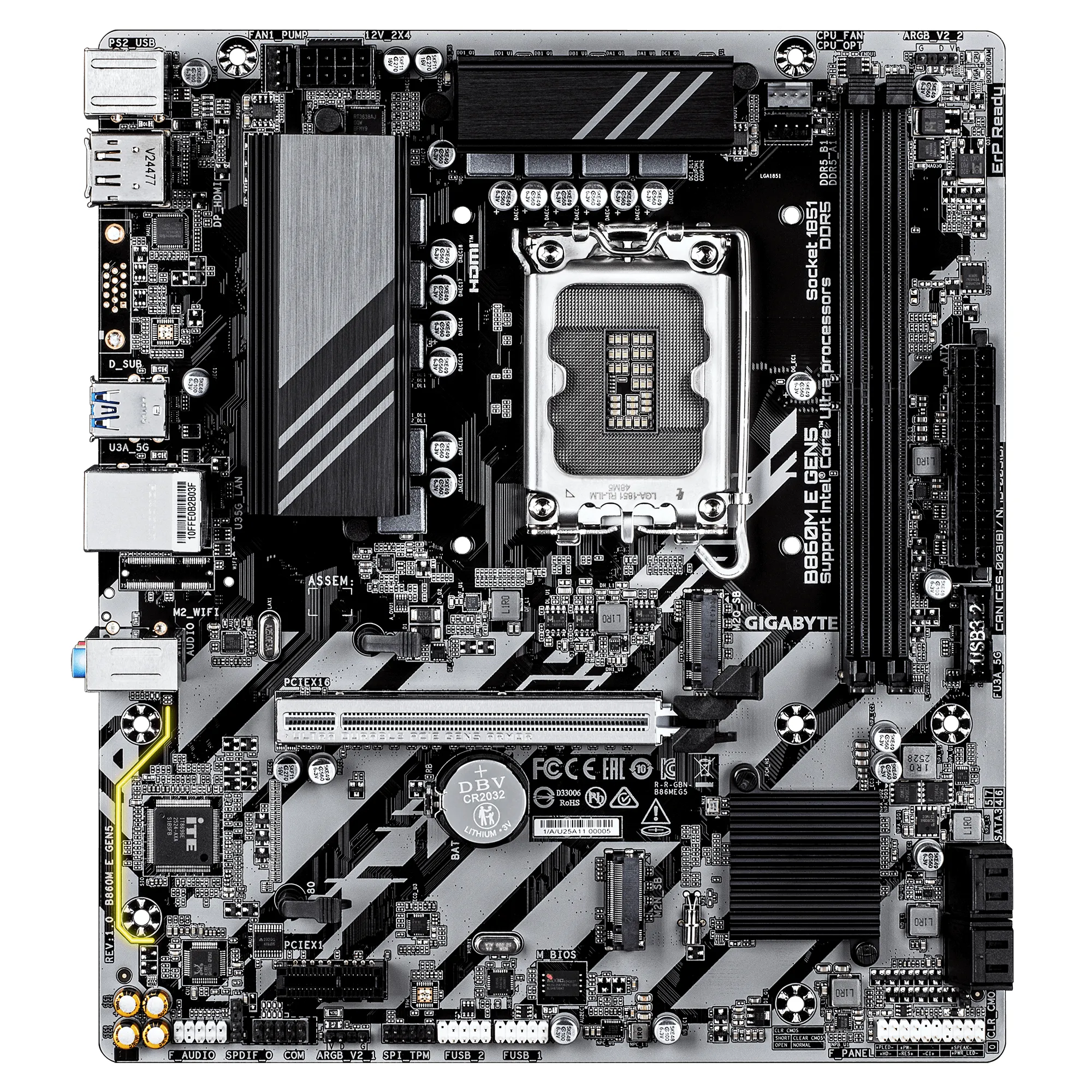 Gigabyte B860M E GEN5 LGA 1851 mATX moderkort
