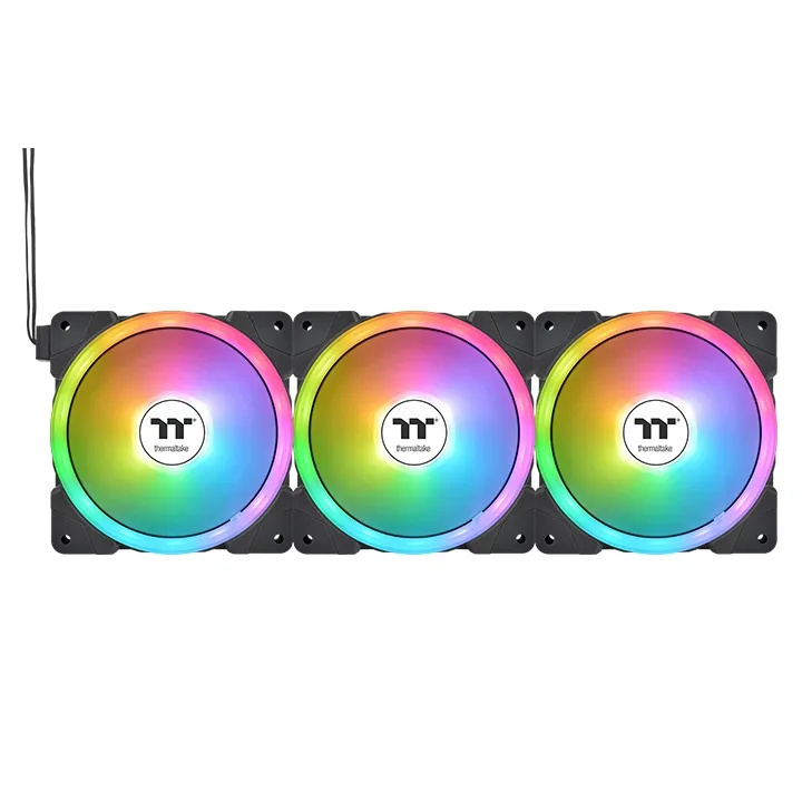 120mm Thermaltake SWAFAN EX12 ARGB PC Cooling Fan TT Premium Edition 3 Fan Pack