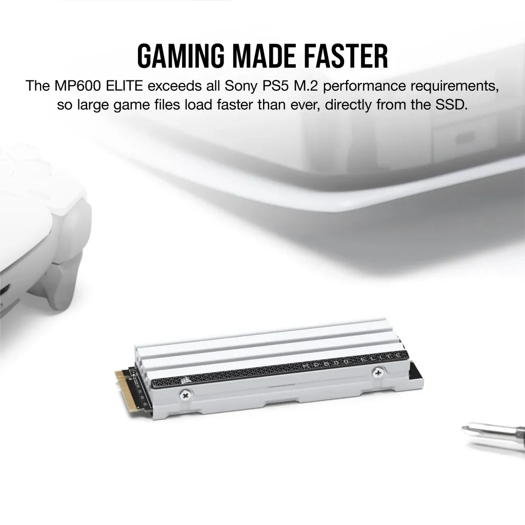 CORSAIR MP600 ELITE 2TB M.2 PCIe 4.0 NVMe SSD with Heatsink