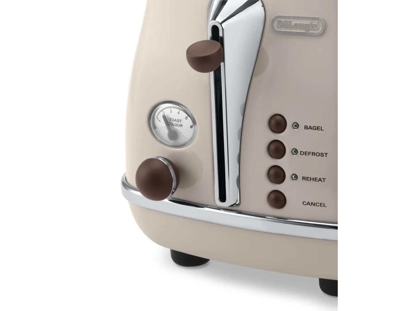 De&rsquo;Longhi Icona Vintage CTOV2103.BG br&ouml;drost, 2 skivor, creme