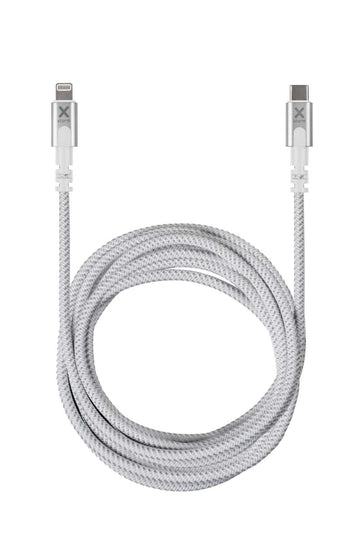 Xtorm Premium USB-C - Lightning -kaapeli, 3m, Valkoinen