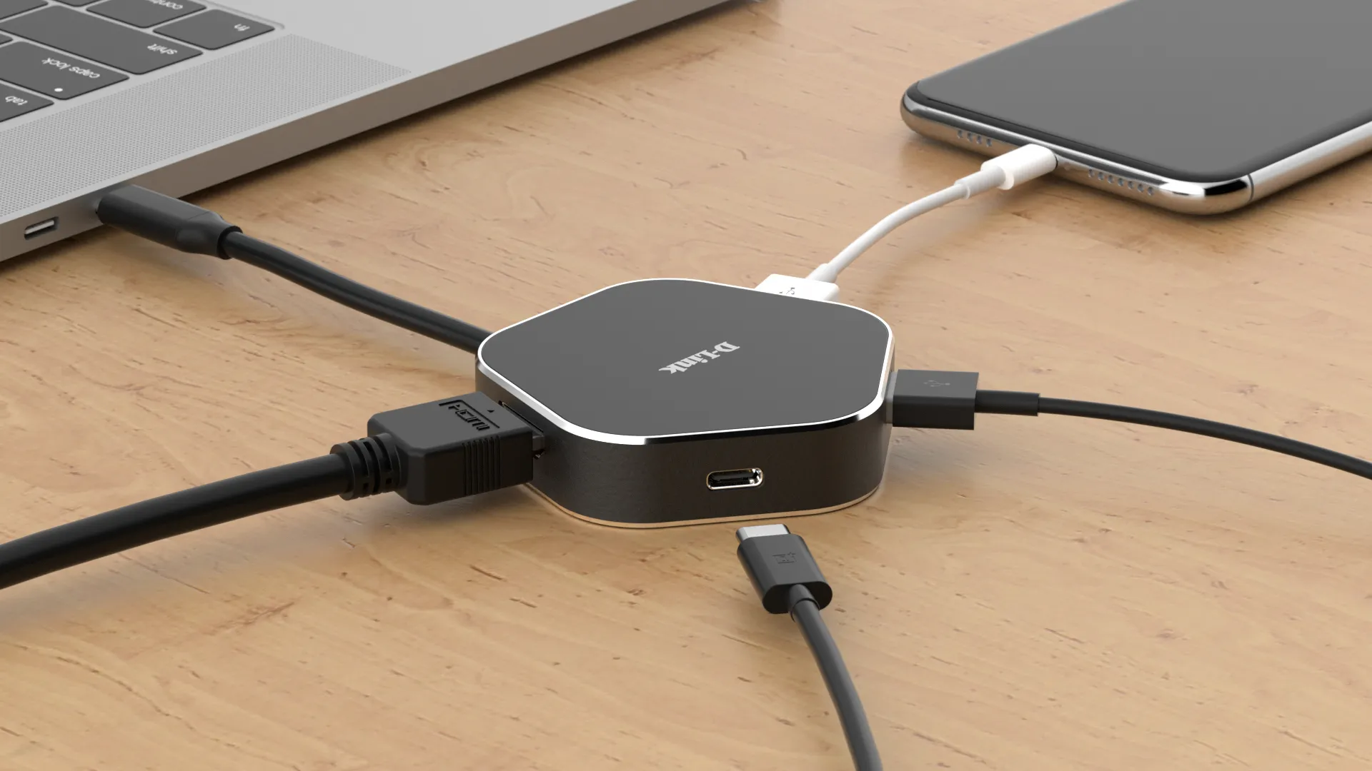4-in-1 USB-C Hub with HDMI and Power Delivery