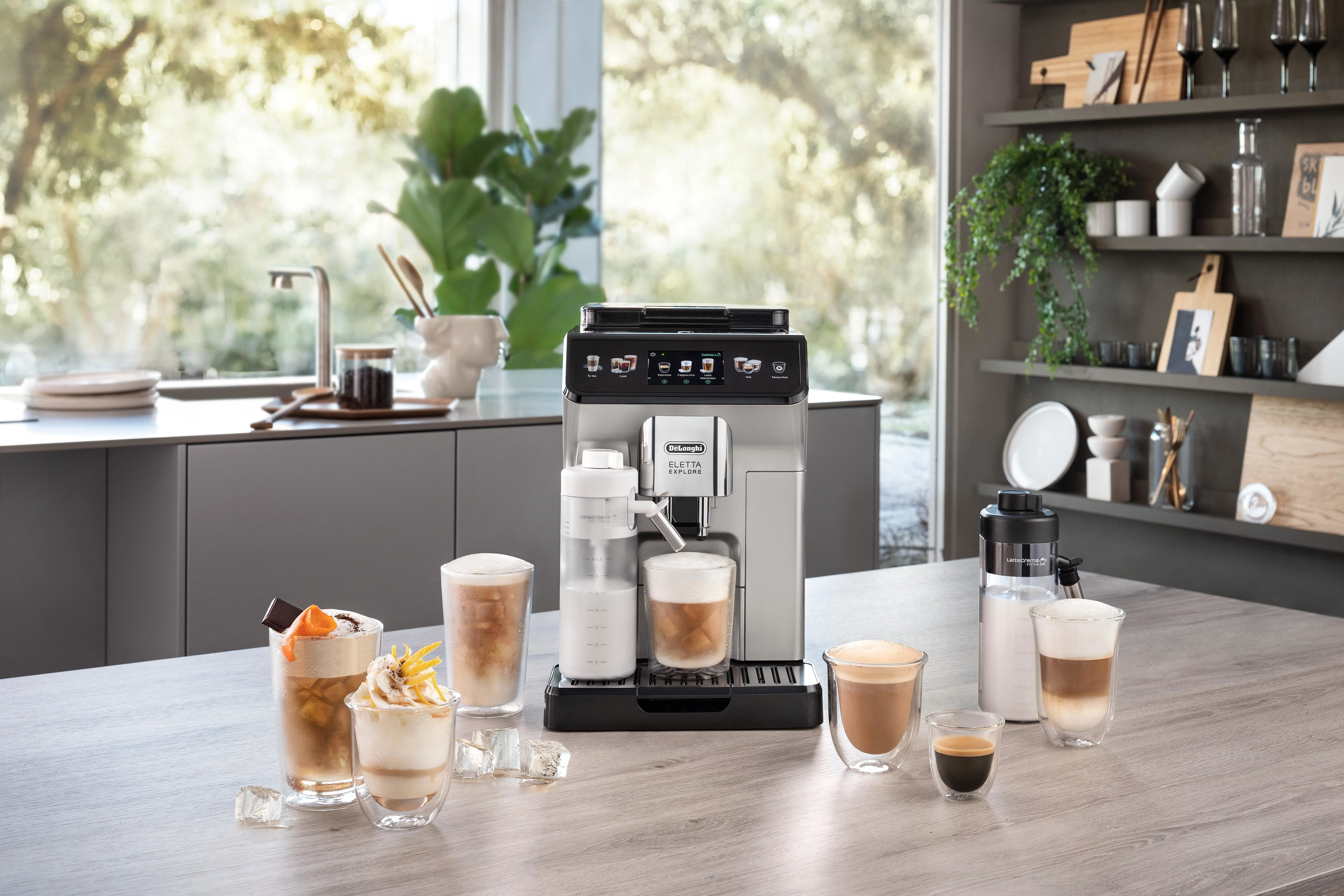 Delonghi Eletta Explore ECAM 450.55.S - espresso machine, fully automatic, Black, Silver