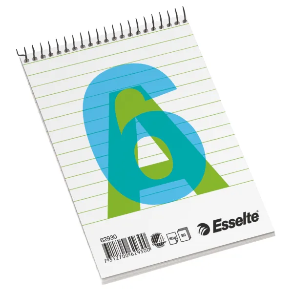 Spiral pad (top) A6 Ruled 60g/80 sheets