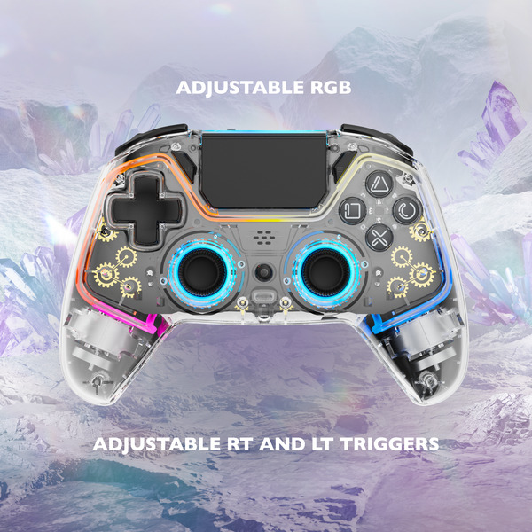 Deltaco Gaming. RGB - gamepad, transparent (PS4/Switch/PC/Android/iOS)
