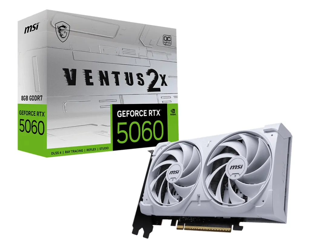 MSI GeForce RTX 5060 Ventus 2X OC White 8 GB - Grafikkort