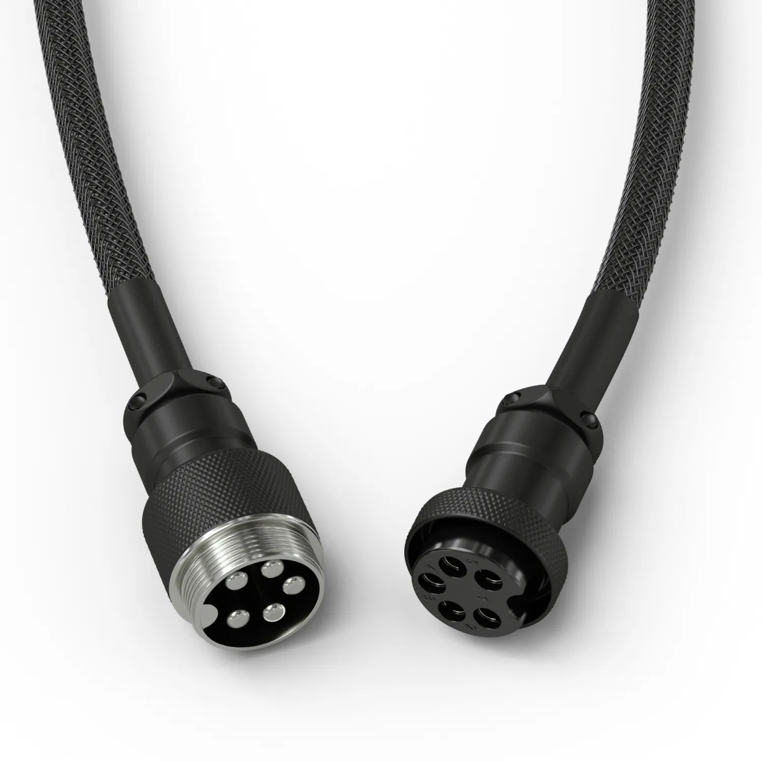 Glorious GMMK Coiled USB-A - USB-C - cable, 1.4m, Phantom Black